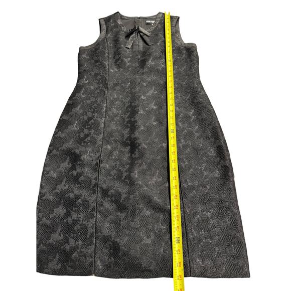 Karl Lagerfeld Paris Tweed Shift Dress Bow Lace Wool Sz 10 Lined Black MSRP $149 - Picture 5 of 15